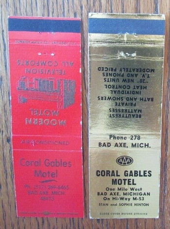 Coral Gables Motel (Apple Creek Inn) - Matchbooks (newer photo)